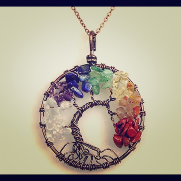 Tree of Life Multi Stone Pendant! - Picture 1 of 3